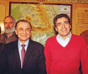 De la stanga: Ion Iliescu si Petre Roman
