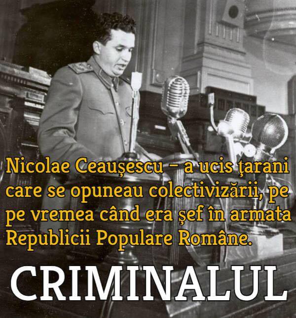 Dictatorul criminal Nicolae Ceausescu