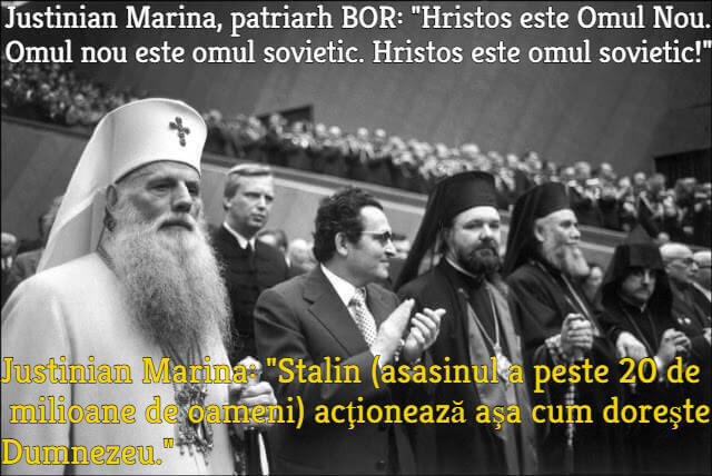 Patriarhul Justinian Marina la Congresul Partidului Comunist Roman (ateu)