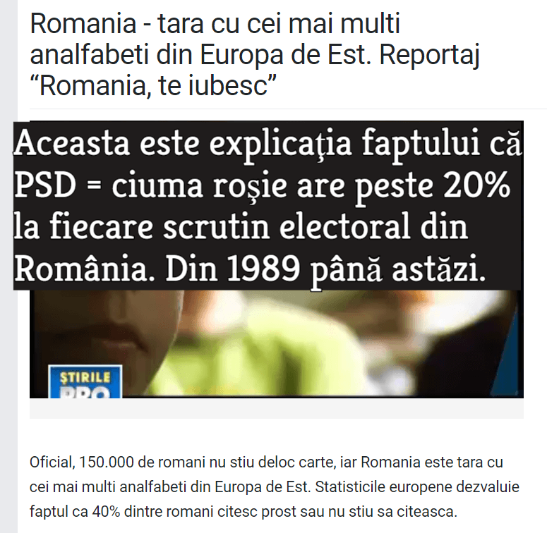 Romania - tara cu cei mai multi analfabeti din Europa de Est