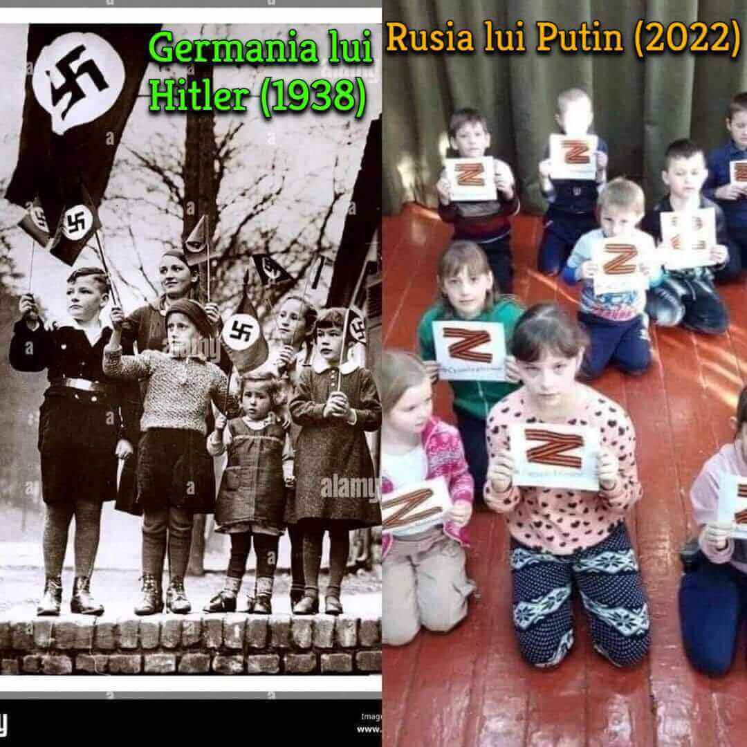 Copii in Germania nazista versus copii in Rusia putinista