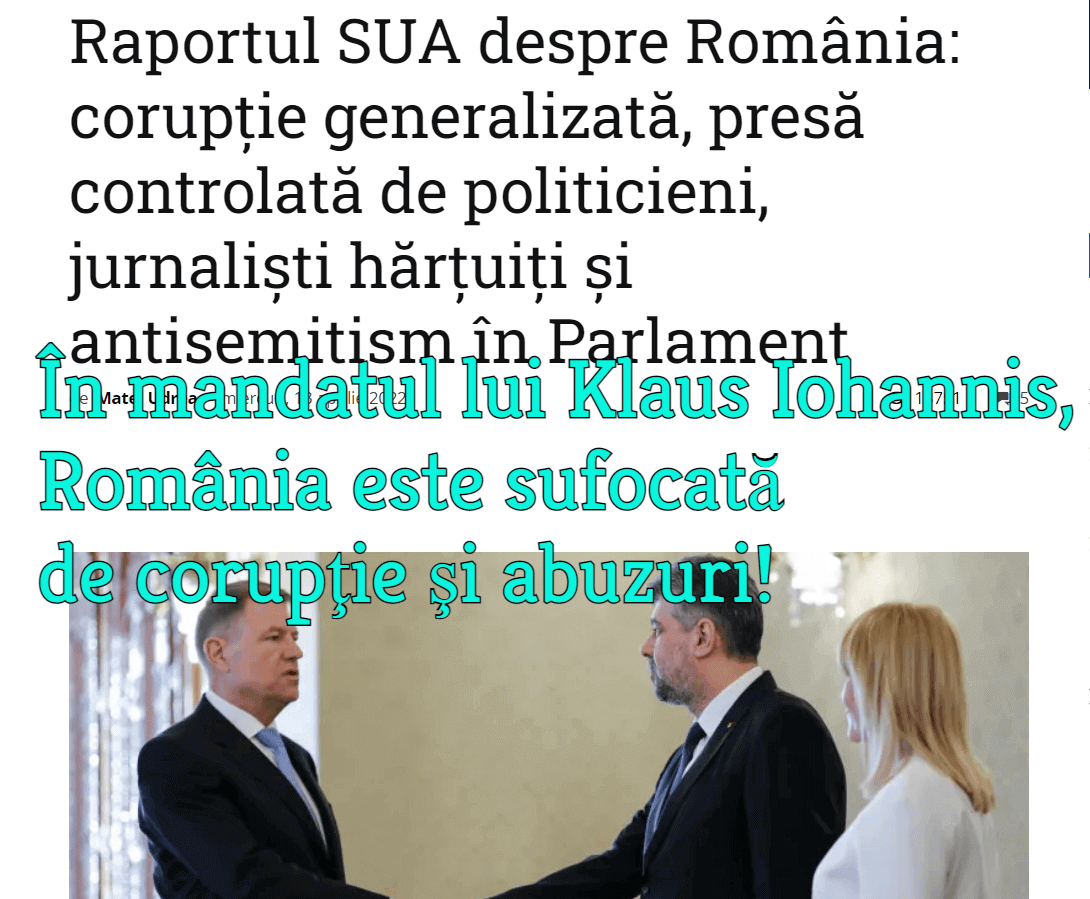 Raportul SUA 2021 privitor la Romania