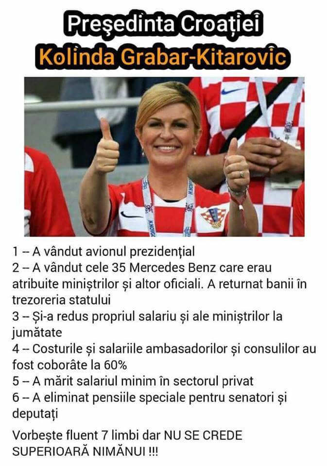Preşedinta Croaţiei