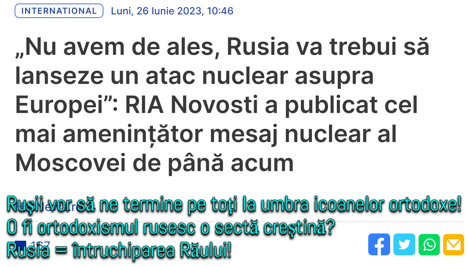 Rusia, atac nuclear
