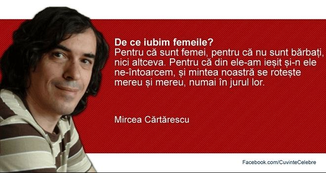 Mircea Cărtărescu, De ce iubim femeile