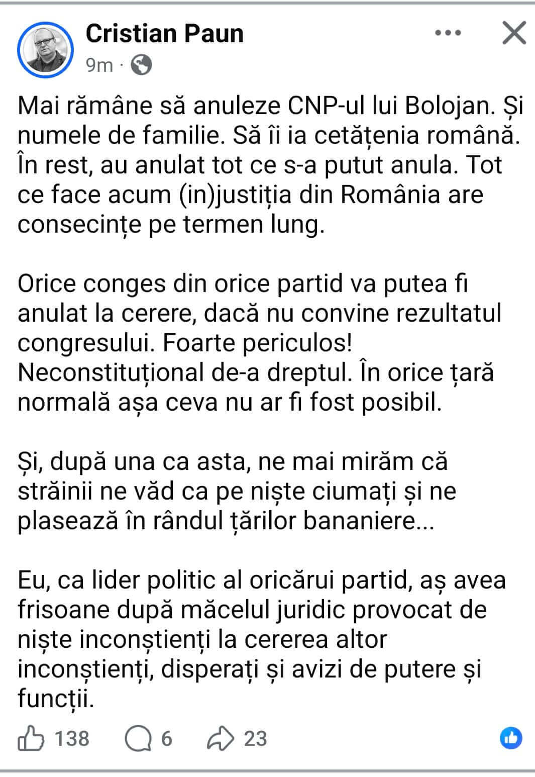 Justiție, Bolojan Justiție, Bolojan